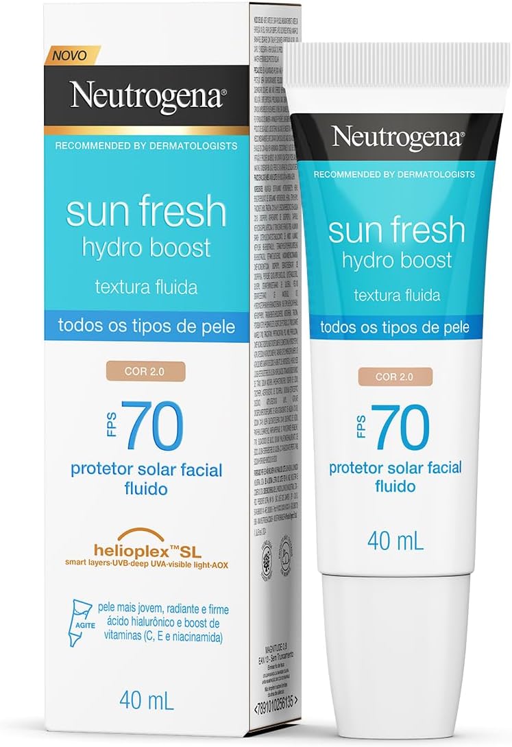 Protetor Solar Facial Neutrogena Sun Fresh Hydro Boost FPS70 Cor 2.0 40ml