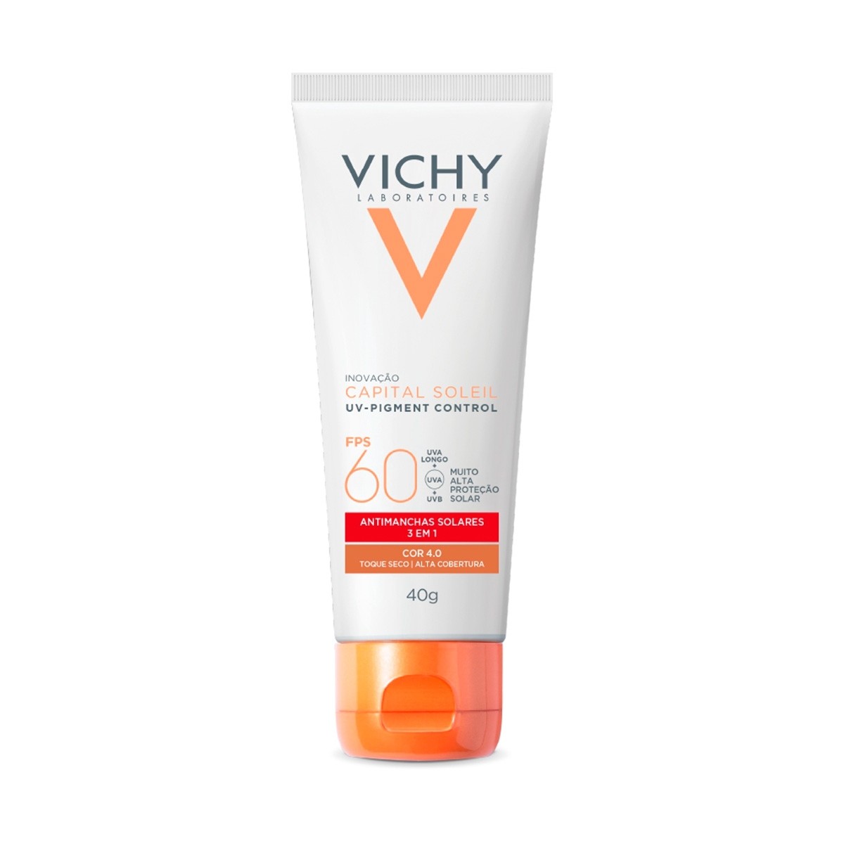 Protetor Solar Facial Vichy UV Pigment Control FPS60 com cor 4.0 40g