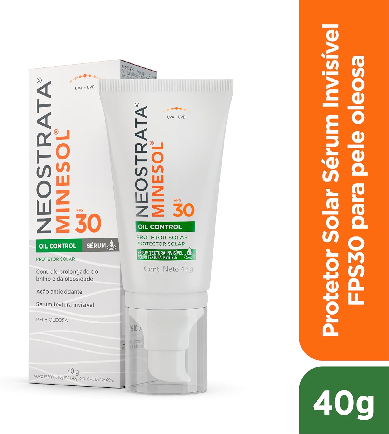 Protetor Solar Neostrata Minesol Oil Control FPS30 Sérum Textura Invisível 40g