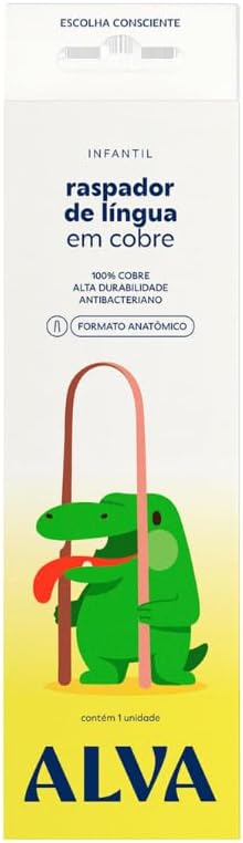 Raspador de Língua Infantil de Cobre Alva