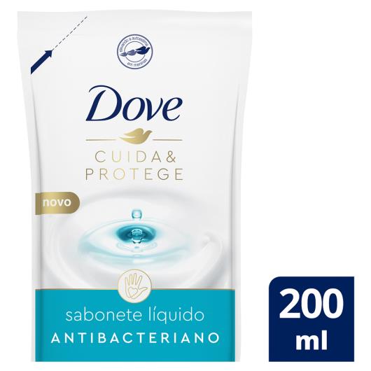 Refil Sabonete Líquido Corporal Dove Cuida e Protege Antibacteriano 200ml