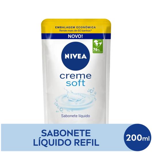 Refil Sabonete Líquido Nivea Creme Soft 200ml