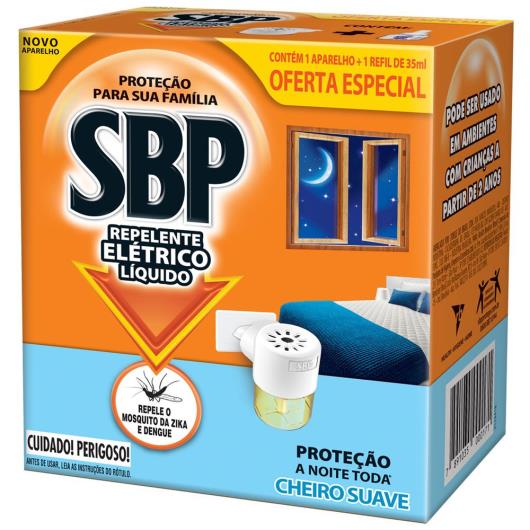 Repelente de Tomada SBP 45 Noites Cheiro Suave + Refil 35ml
