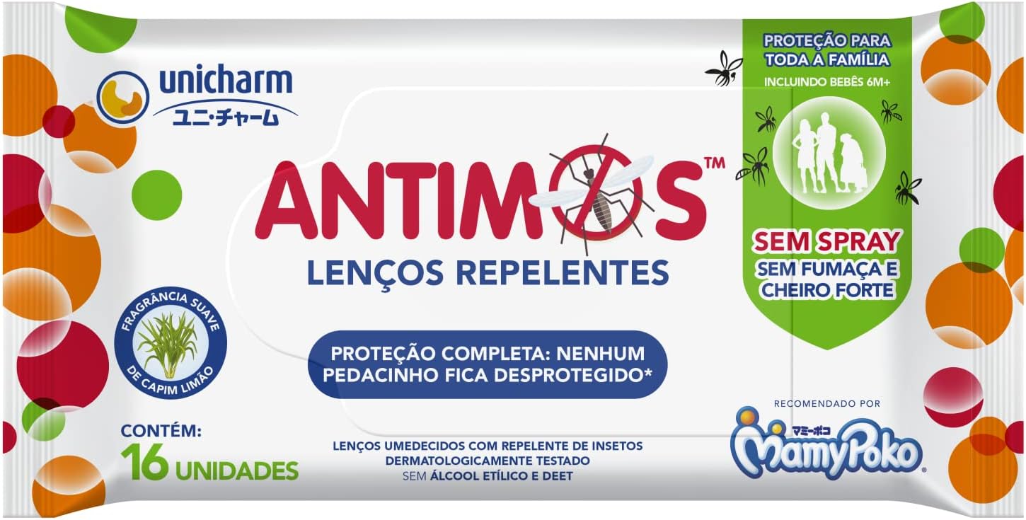 Repelente Lenço Umedecido Antimos IR535 Mamypoko 16 unidades