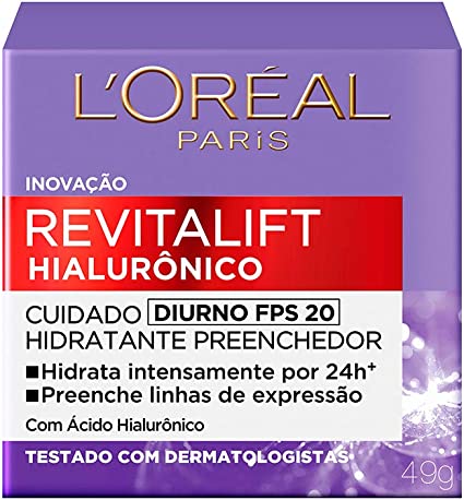 Revitalift Hialurônico Diurno Creme Facial Anti-Idade L'Oréal Paris FPS20 49g