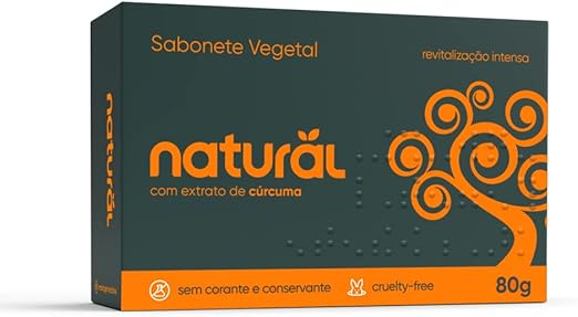 Sabonete em Barra Vegetal Natural Cúrcuma 80g