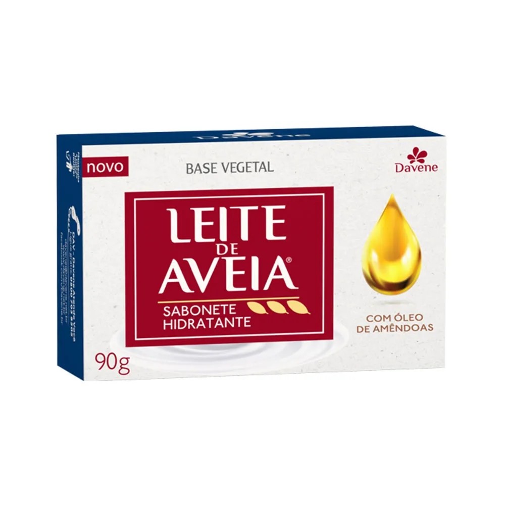 Sabonete Leite de Aveia Hidratante Óleo de Amêndoas Davene 90g
