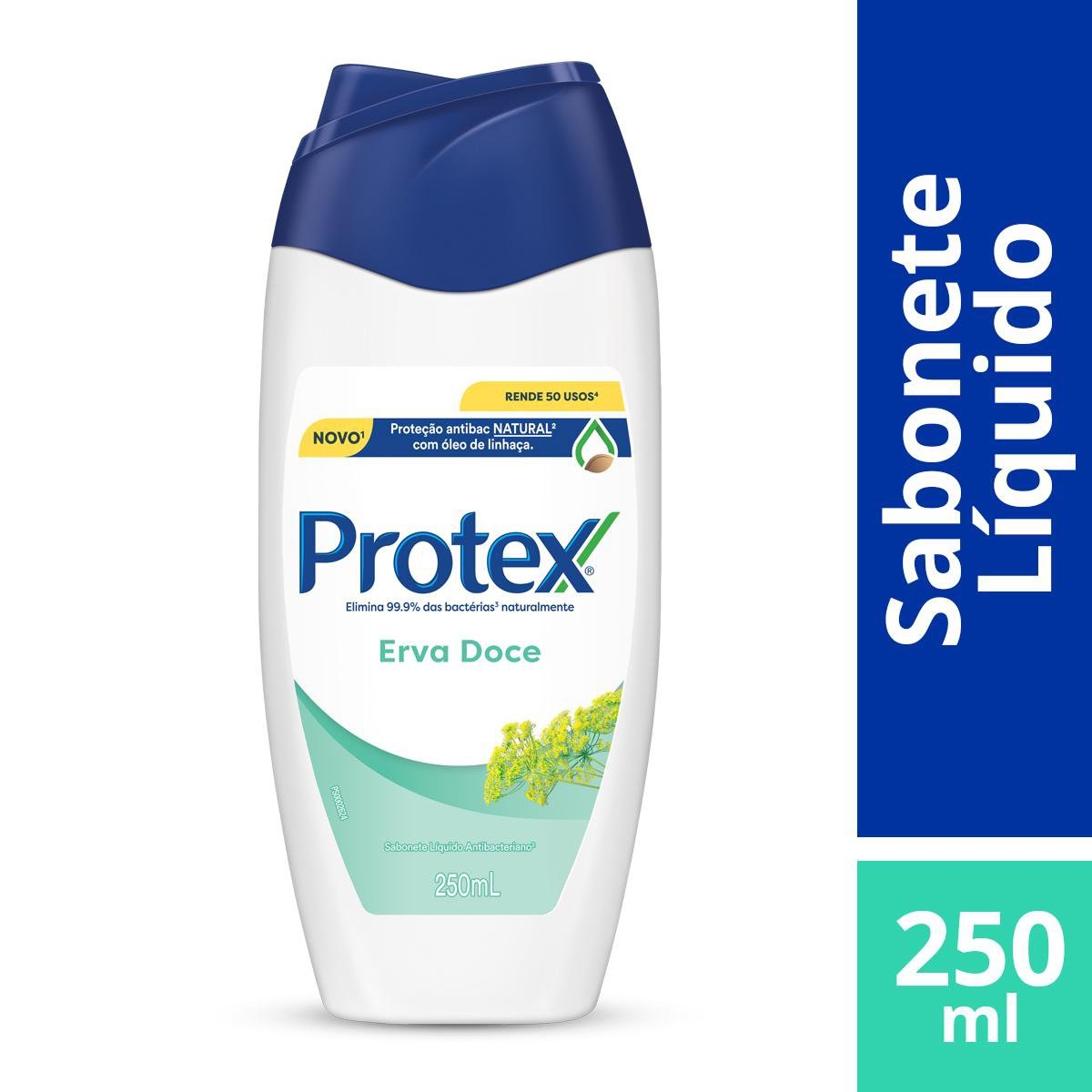Sabonete Líquido Antibacteriano Corporal Protex Erva Doce 250ml