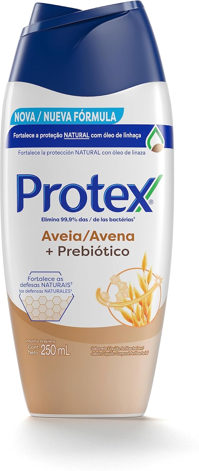 Sabonete Líquido Antibacteriano para Corpo Protex Aveia 250ml