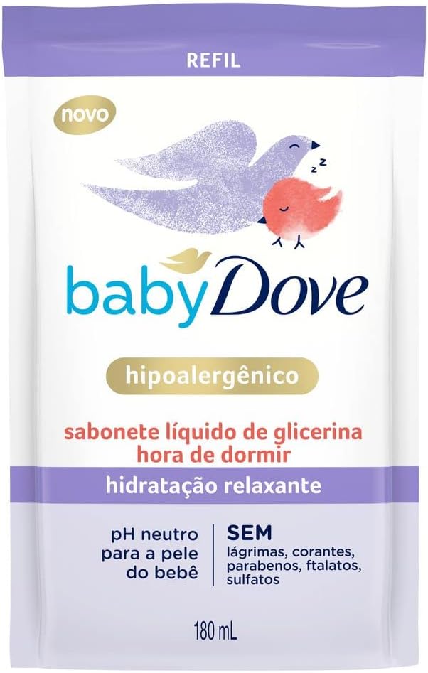 Sabonete Líquido Baby Dove Hidratação Relaxante Refil 180ml