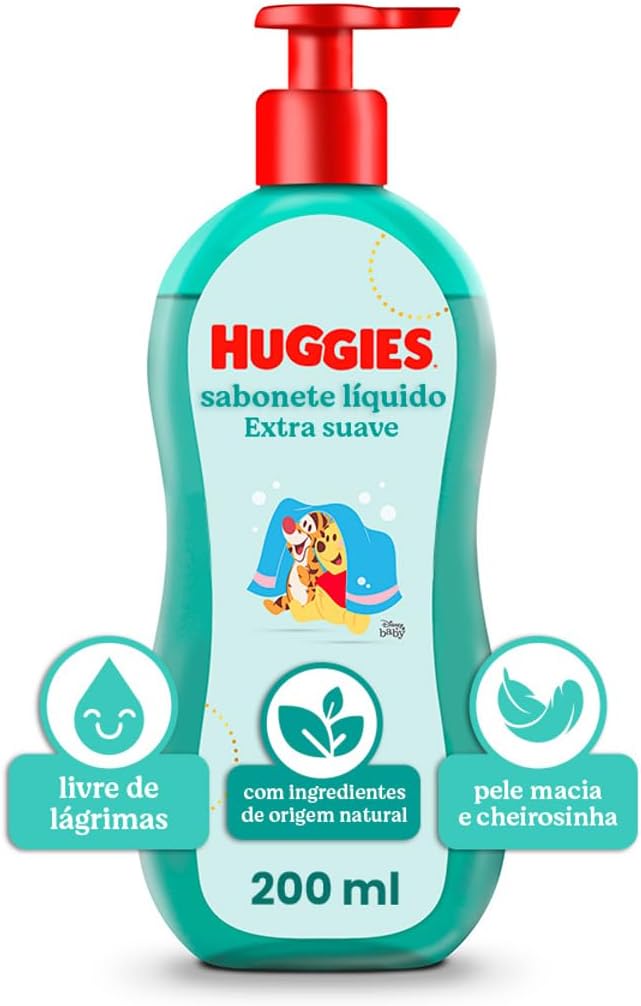 Sabonete Líquido Infantil Huggies Extra Suave Da Cabeça aos Pés 200ml