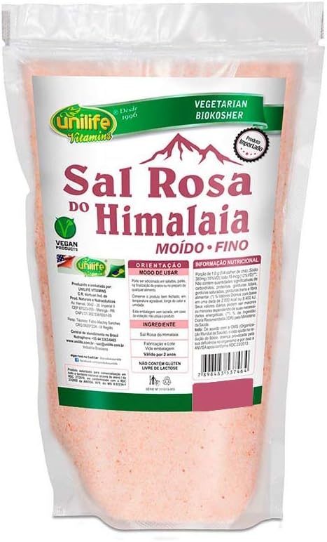 Sal Rosa Do Himalaia Integral 100% Natural Unilife 1000g