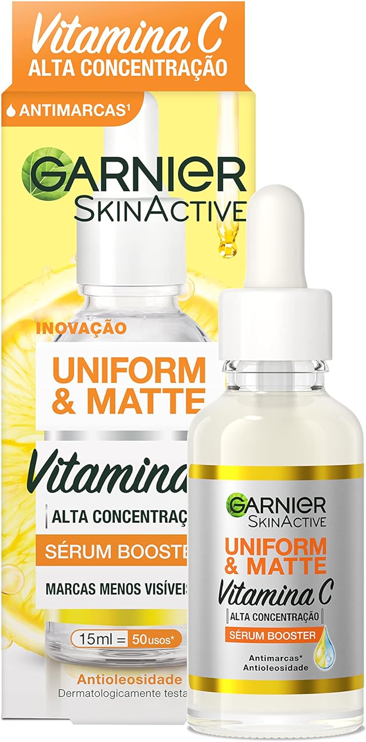 Sérum Booster Facial Antimarcas Garnier Uniform&Matte Vitamina C 15ml