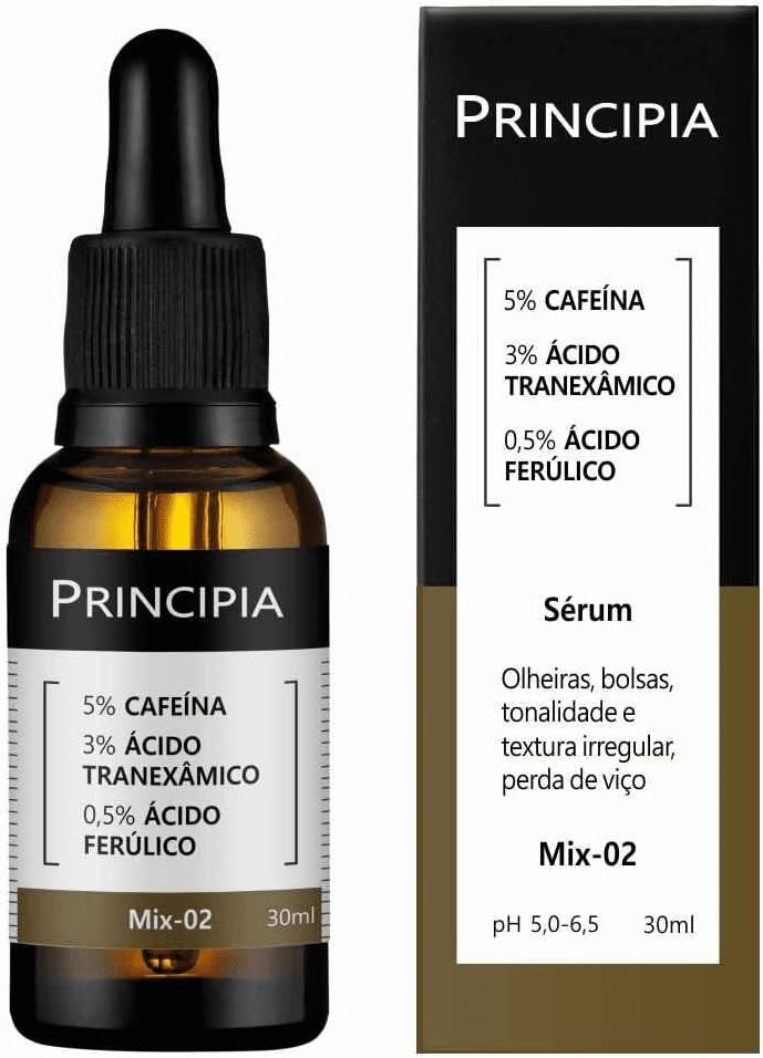 Sérum Principia 5% Cafeína + 3% Tranexâmico + Ferúlico Mix-02 30ml
