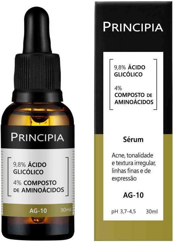 Sérum Renovador Principia 9,8% Ácido Glicólico + Aminoácidos AG-10 30ml