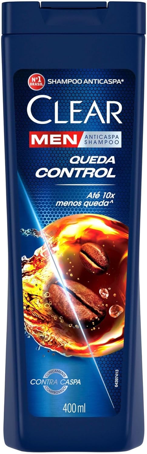 Shampoo Anticaspa Clear Men Queda Control 400ml