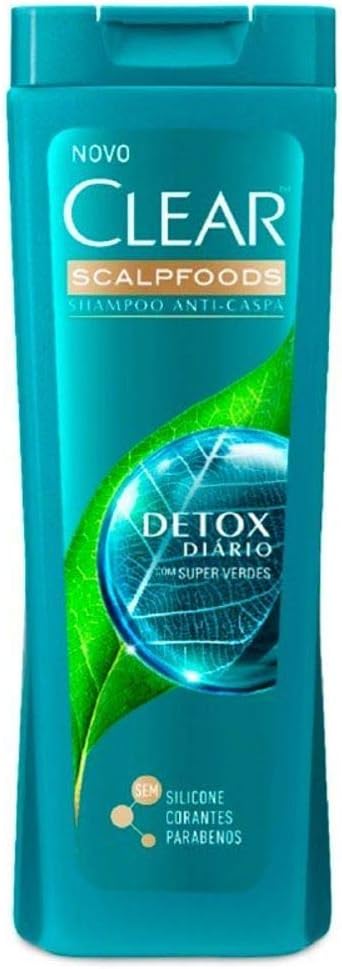 Shampoo Anticaspa Clear Men Scalpfoods Detox Diário 200ml