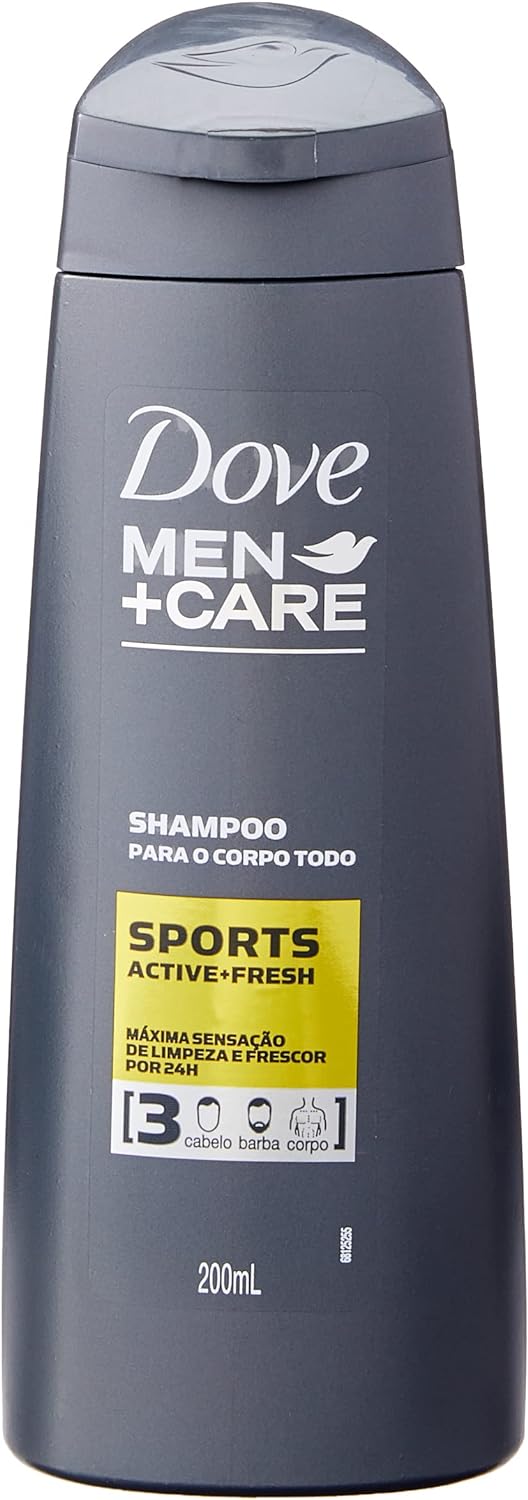 Shampoo Dove Men+Care Sports Active+Fresh Cabelo, Barba e Corpo 200ml