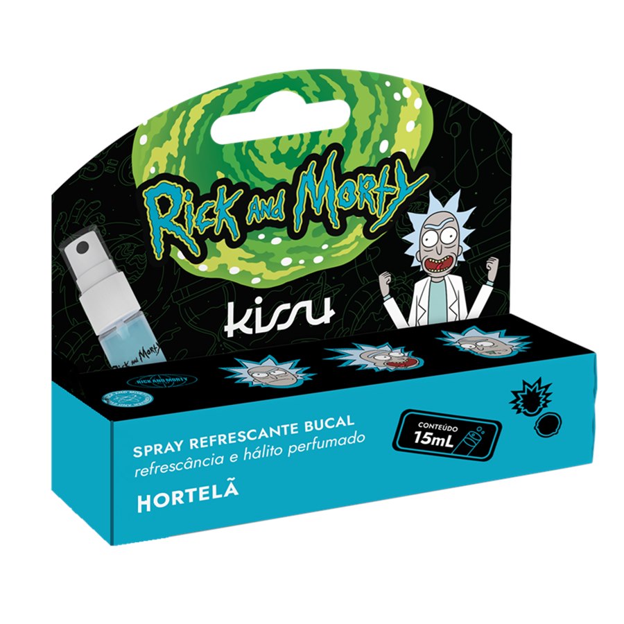 Spray Bucal Kissu Rick And Morty Hortelã 15ml