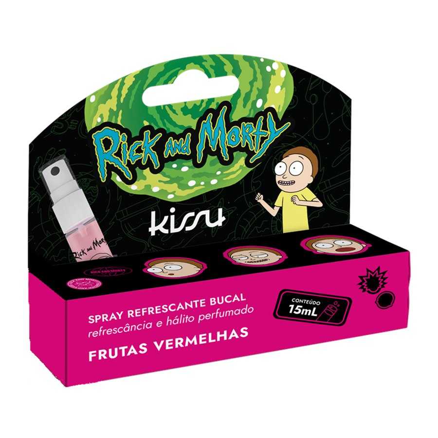 Spray Bucal Kissu Rick And Morty Sabor Frutas Vermelhas 15ml