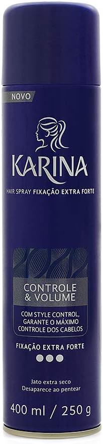 Spray Fixador para Cabelo Karina Controle & Volume Fixação Extra Forte 400ml