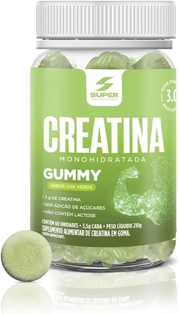 Super Gummy Creatina Uva Verde 60 gomas