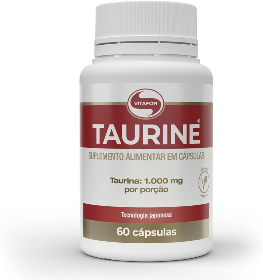 Taurina 100% L-Taurina Vitafor 60 cápsulas