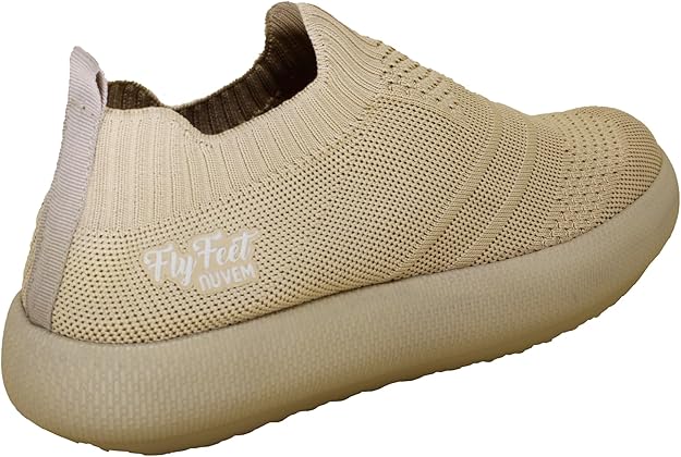 Tênis Ortopédico Flyfeet Nuvem Knit Bege 34/35 AC357