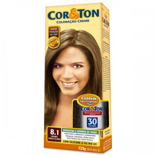 Tintura Cor&Ton Creme 8.1 Louro Cinza Claro