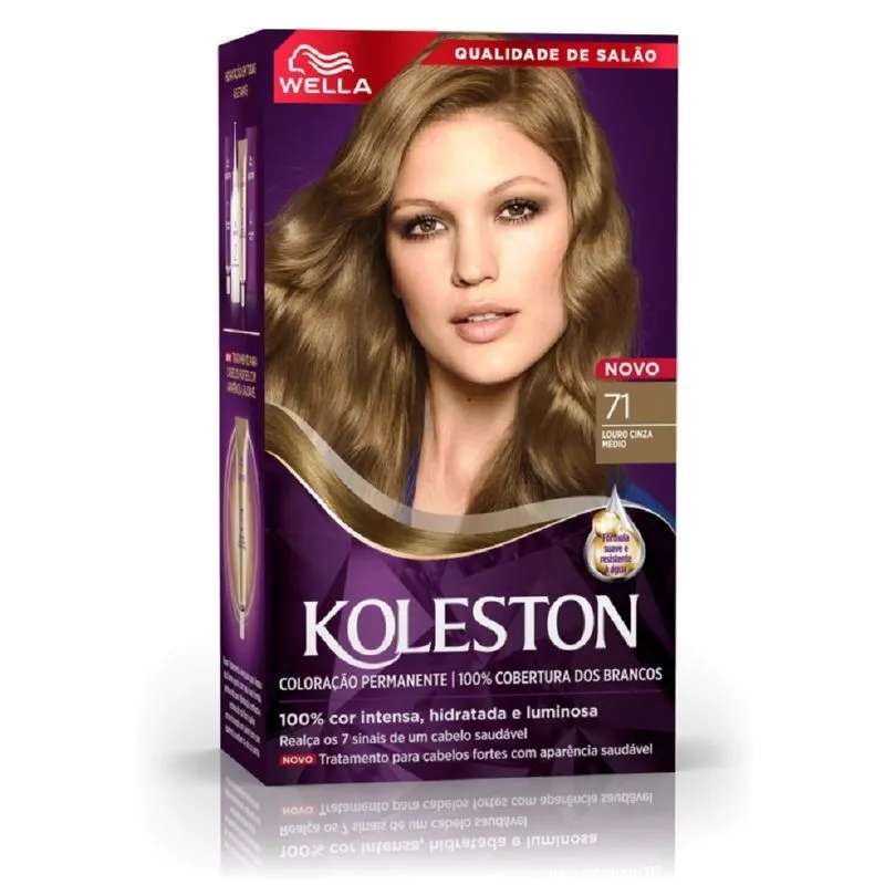 Tintura Creme Koleston 71 Louro Cinza Médio 1 unidade