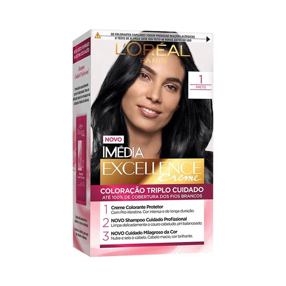 Tintura Permanente Imédia Excellence 1.0 Preto