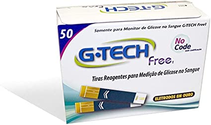 Tiras Reagentes G-Tech Free 1 para Medição de Glicose 50 unidades