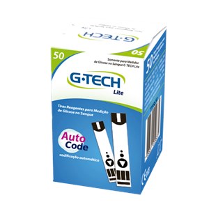 Tiras Reagentes para Medição de Glicose G-Tech Lite 50 unidades