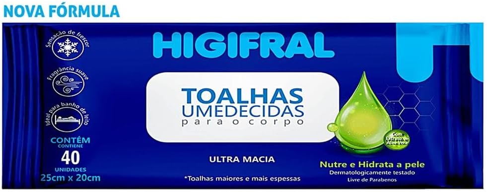 Toalhas Umedecidas Higifral 40 unidades