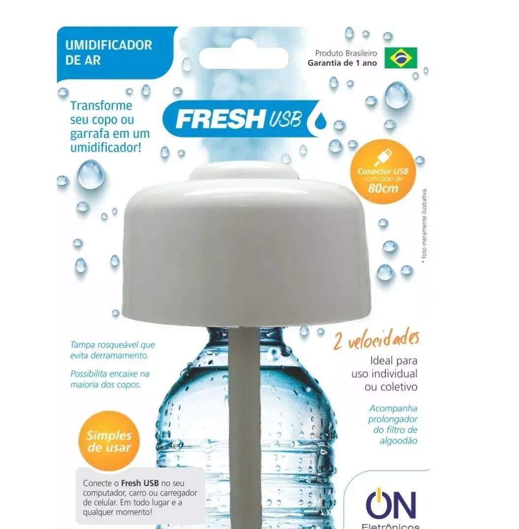 Umidificador de Ar Portátil Usb Fresh On Branco 5V