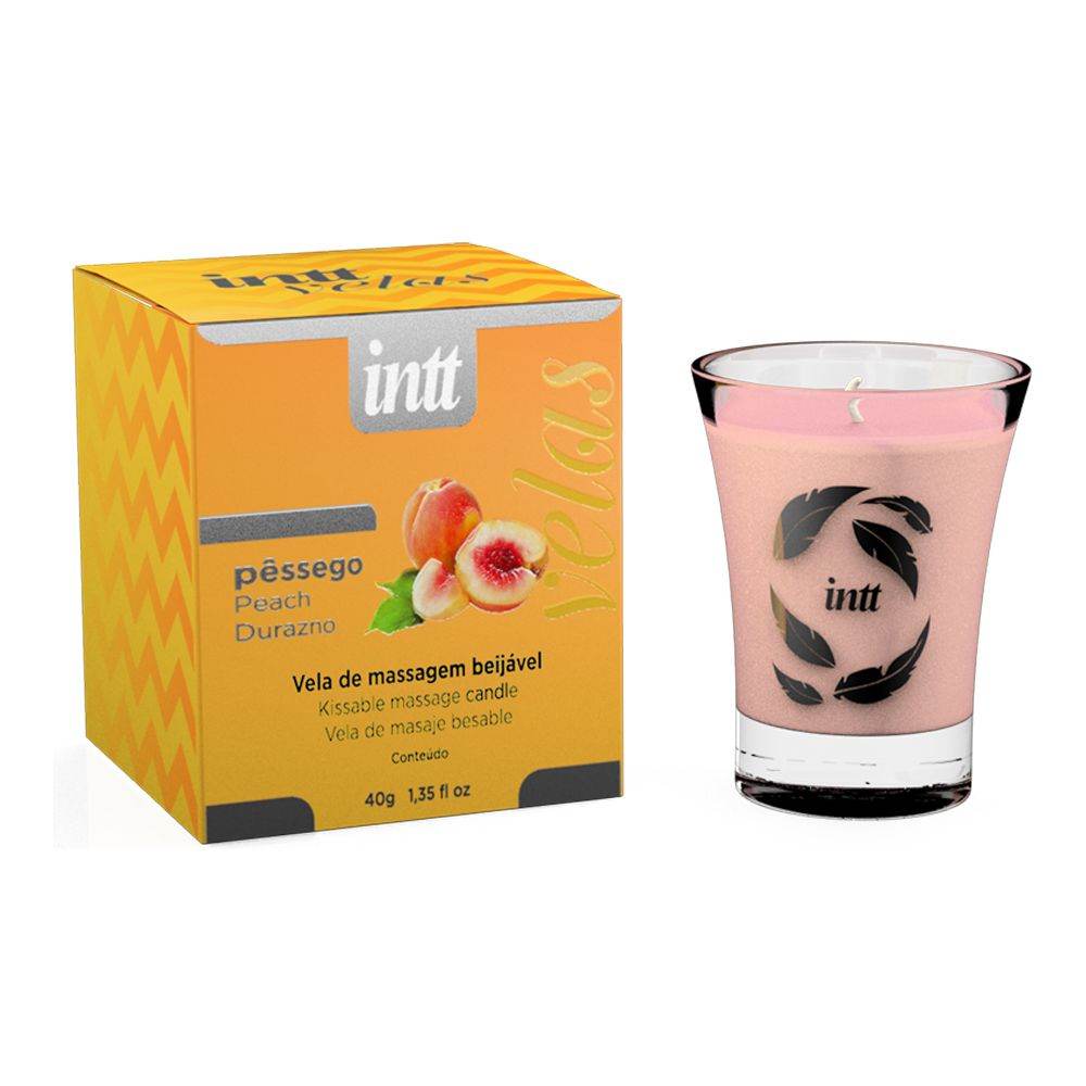 Vela Beijável para Massagem Pêssego Intt 40g