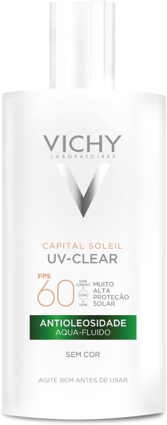 Vichy Capital Soleil UV-Clear Protetor Solar Facial Sem Cor FPS60 40g