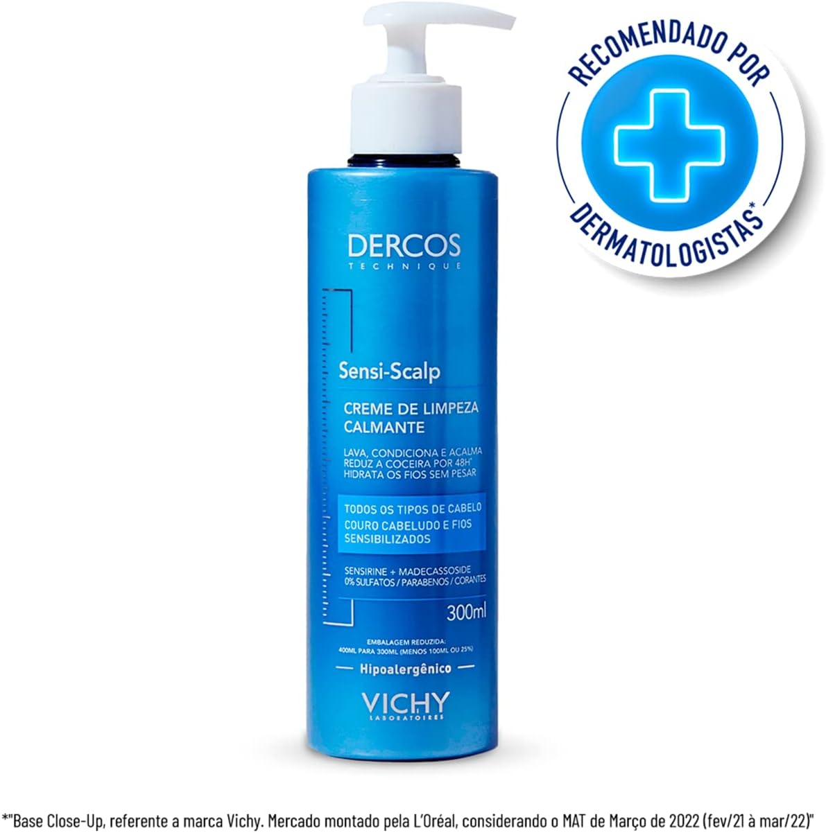 Vichy Dercos Sensi Scalp Creme de Limpeza 300ml