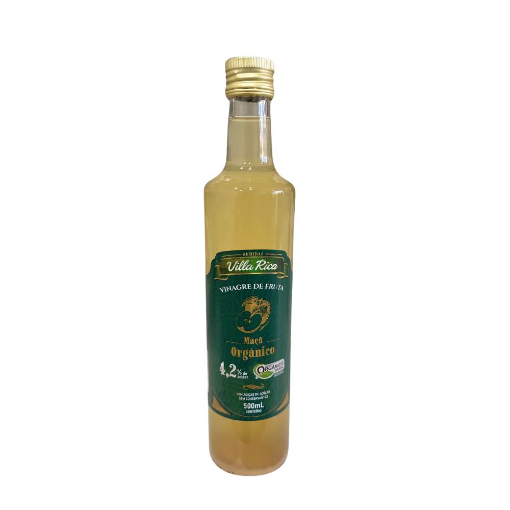 Vinagre de Fruta Maçã Orgânico Villa Rica 500ml