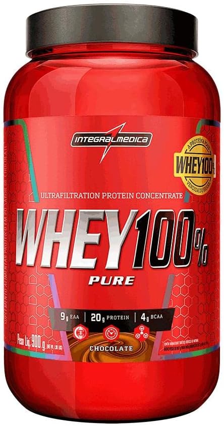 Whey 100% Pure Sabor Chocolate Integralmedica 900g
